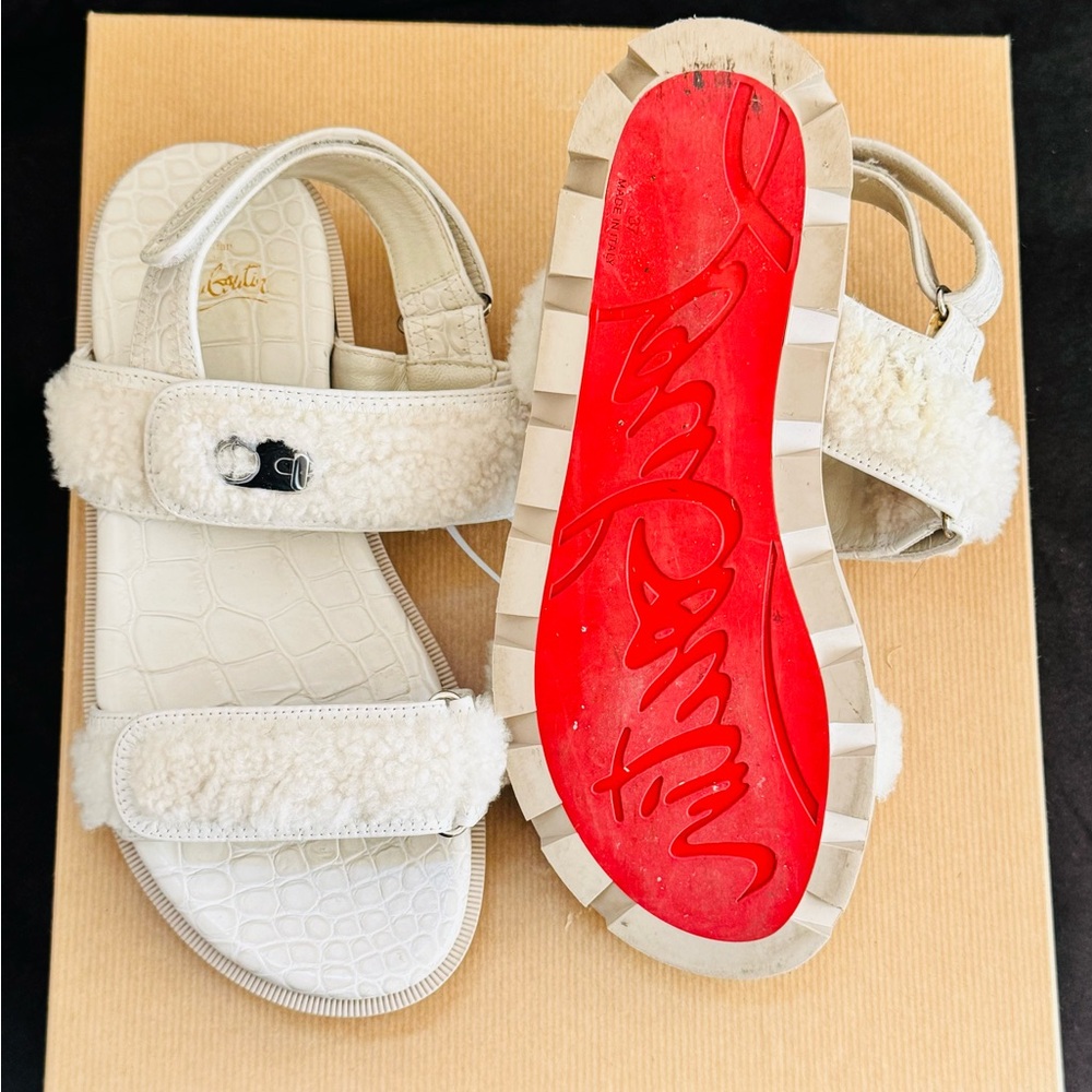Christian Louboutin Women’s Shearling Sandals